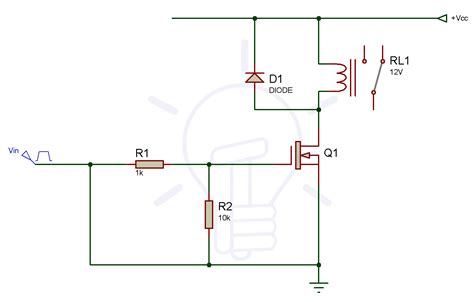 Image result for Relay Switch Circuit Diagram