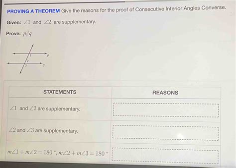 Image result for Converse Consecutive Interior Angles Theorem