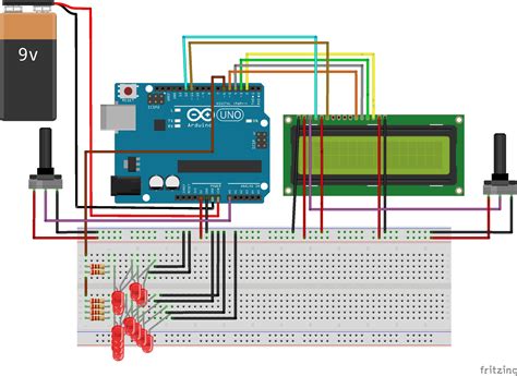 Circuit Diagram Arduino with Potentiometer and LED に対する画像結果