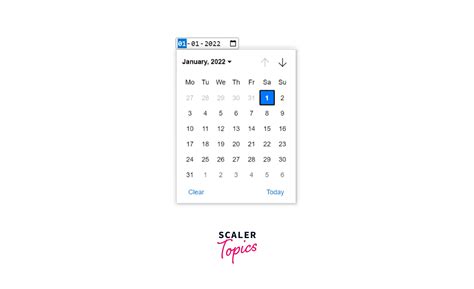 Image result for HTML Date Picker with CSS