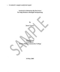 Image result for Statistical Analysis Report Example