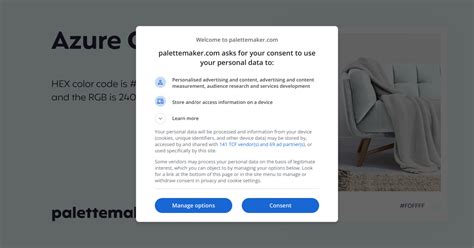 Image result for Azure Colour Code