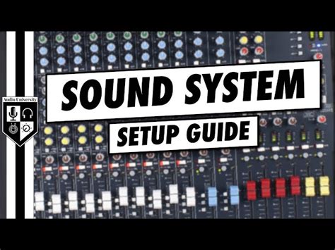 Image result for Basic Sound System Setup