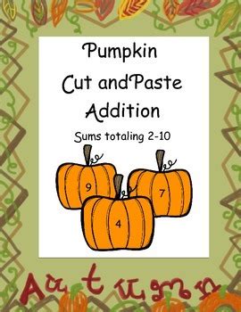 Addition Cut and Paste Pumpkin Worksheet に対する画像結果