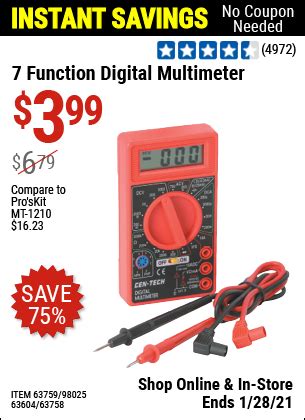 Afbeeldingsresultaten voor Harbor Freight Tools Multimeter