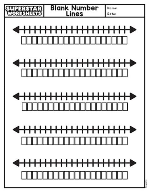 Image result for Empty Number Line Worksheet
