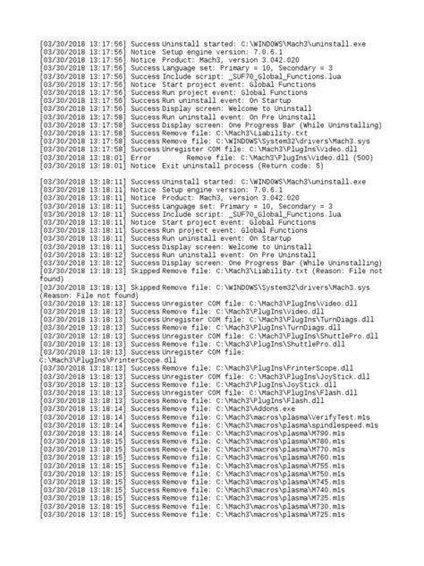 Toradh íomhá ar Uninstall Log Files