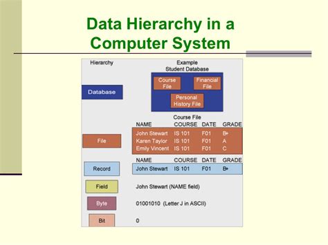 Image result for Data Hierarchy in a Computer System