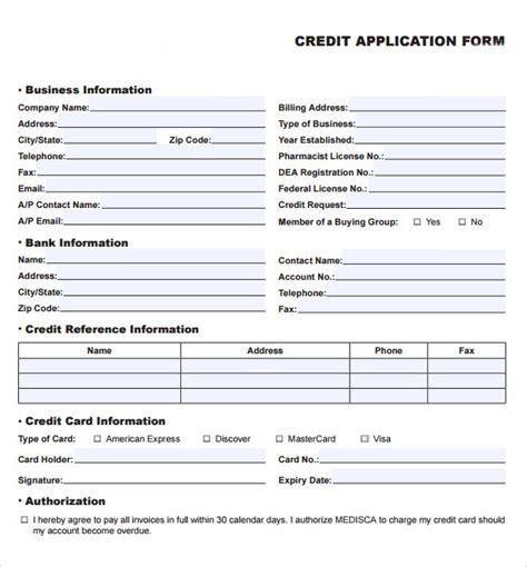 Toradh íomhá ar Credit Check Application Form