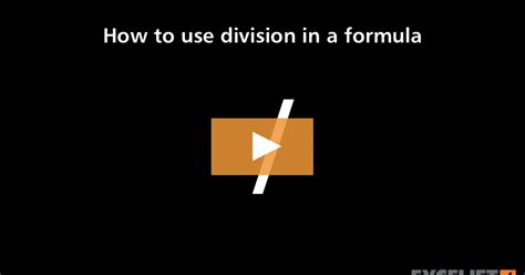 Image result for How to Create a Division Formula Excel