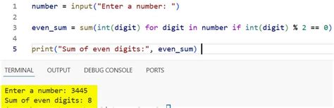 Toradh íomhá ar Digits Sum in Python