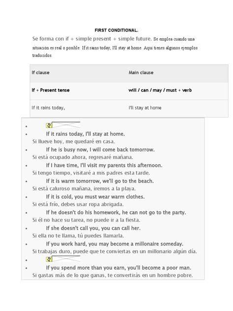 Image result for Gramatica First Conditional