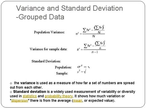Image result for Variance in Grouped Data