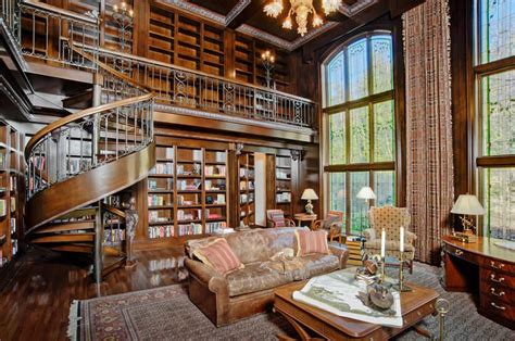 Image result for Traditional Library Design Home
