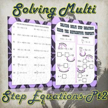 Image result for Step by Step Solving Equations with Distributive Property Division