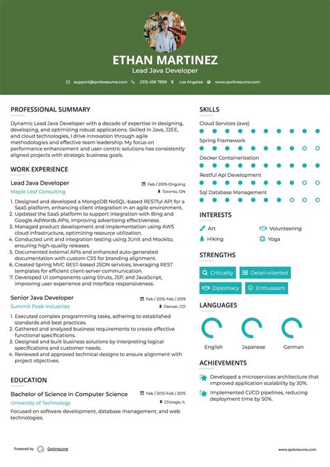 Afbeeldingsresultaten voor Senoir Java Developer Resumes