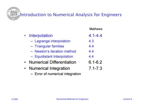 Chapter 10 Numerical Methods に対する画像結果