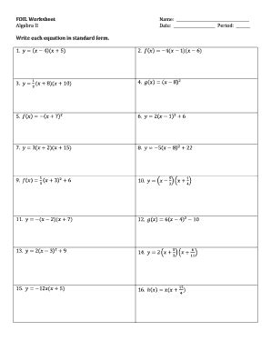 FOIL Method Algebra Worksheet に対する画像結果