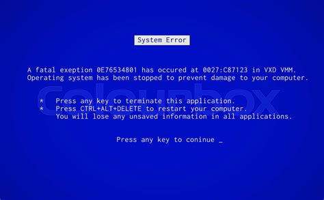 Image result for System Error Screen