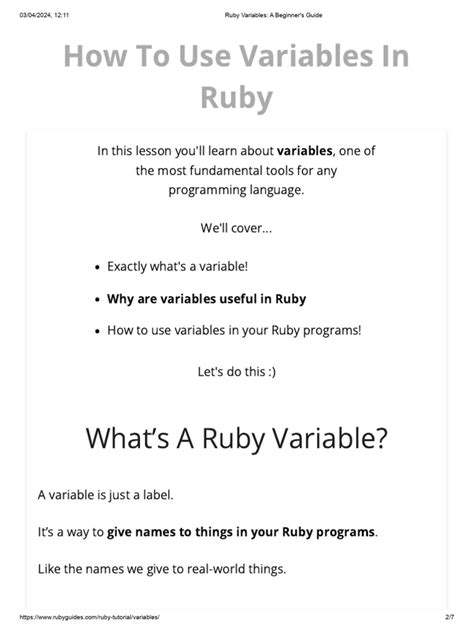 Instance Variables in Ruby に対する画像結果