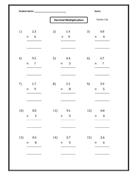 Image result for Multiplying Whole Numbers Worksheet