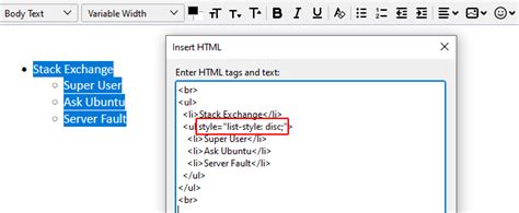 Toradh íomhá ar What Is the Code of Bullets in HTML
