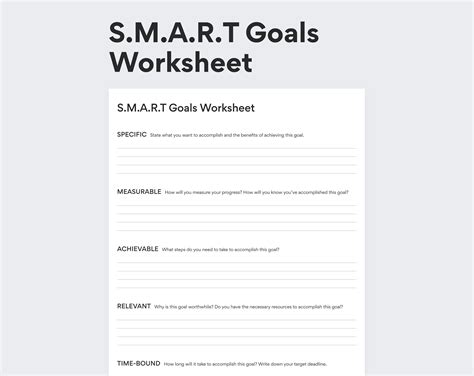Image result for Smart Goals Worksheet Printable