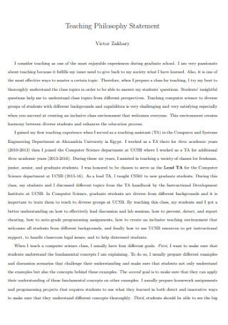 Image result for Sample Teaching Philosophy Statement Examples