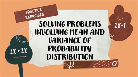 Image result for Problem Involving Mean Abd Variance of Probability Distribution Problem