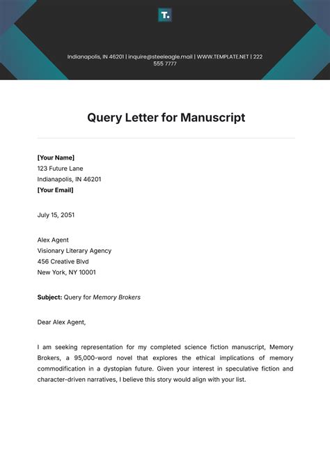 تصویر کا نتیجہ برائے Query Letter Examples Science Fiction