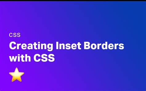 Image result for Create CSS with a Rounded Border Inset