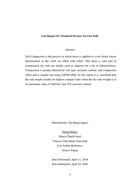 Image result for Proctor Test Report Format