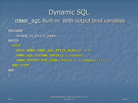 Toradh íomhá ar Dynamic SQL in Oracle