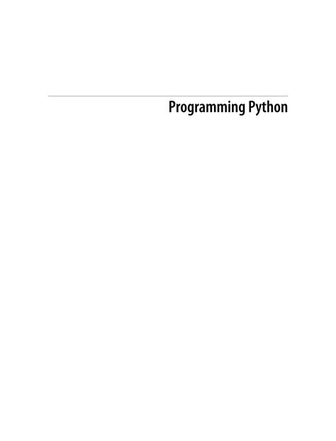 Image result for Programming Python by Mark Lutz
