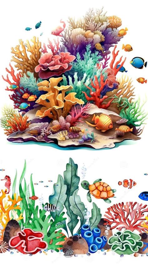 Image result for Coral Creatures Drawing