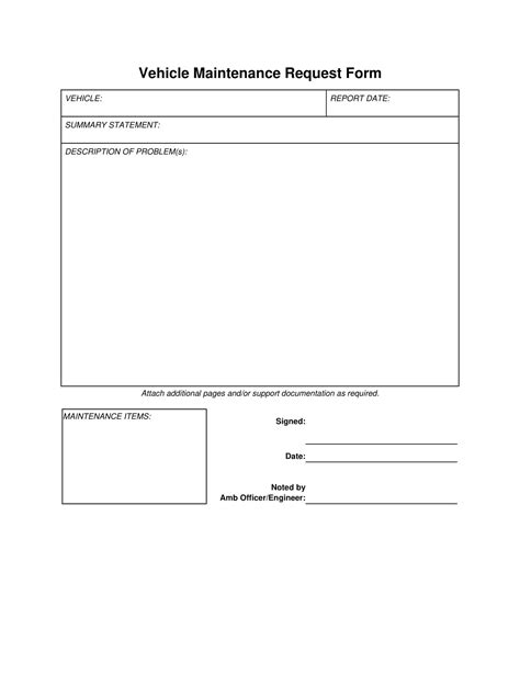 Maintenance Department Request Form に対する画像結果