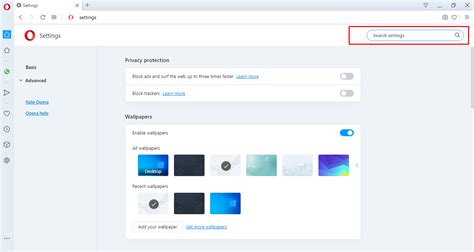 Image result for Opera Settings