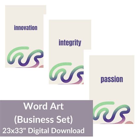 Word Art business Set - Etsy