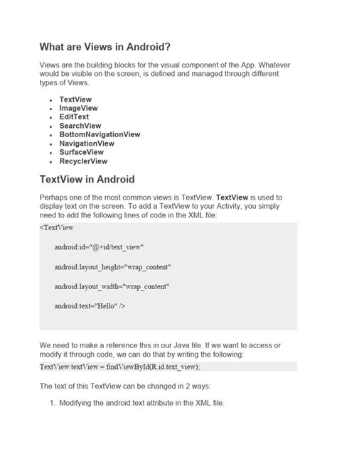 Image result for Types of View in Android Programming