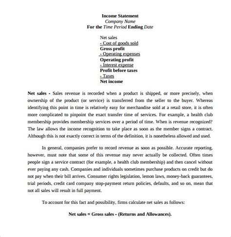 Simple Income Statement に対する画像結果