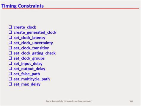 Image result for ASIC Timing Report