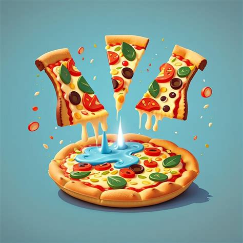 Image result for Pizza Floating On Water Cartoon