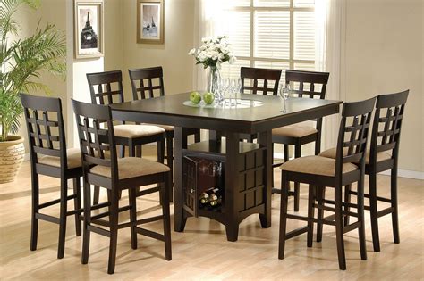 Afbeeldingsresultaten voor Contemporary Square Dining Table for 8