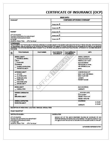 Image result for Content Insurance Sample