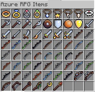 Azure RPG Items - Minecraft Mod