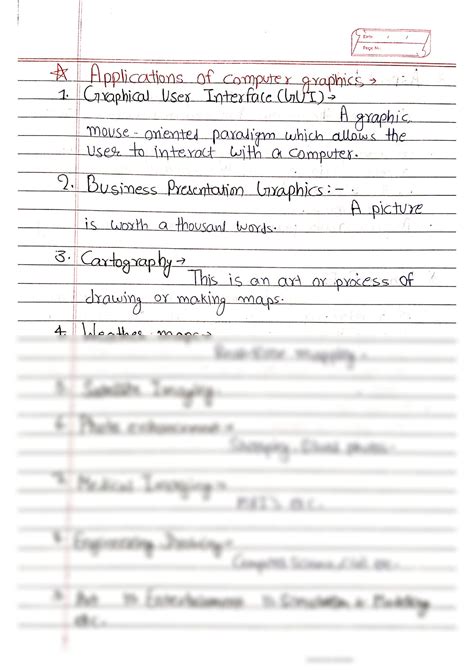 نتيجة الصورة لـ Computer Graphics Handwritten Notes PDF