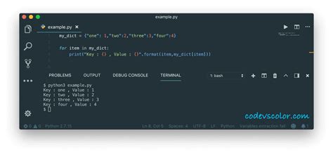 Toradh íomhá ar Using for Each Loop for Dictionary Values