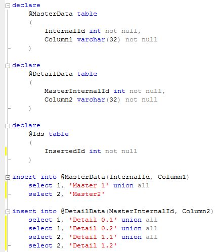Master-Detail SQL に対する画像結果