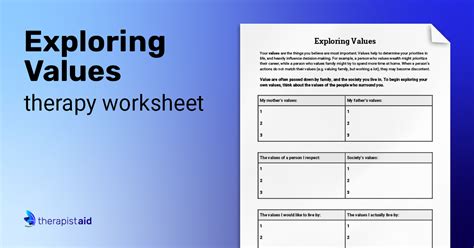 Image result for Values Exploration Worksheet