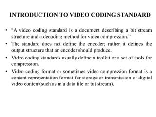Image result for Video Coding Standards